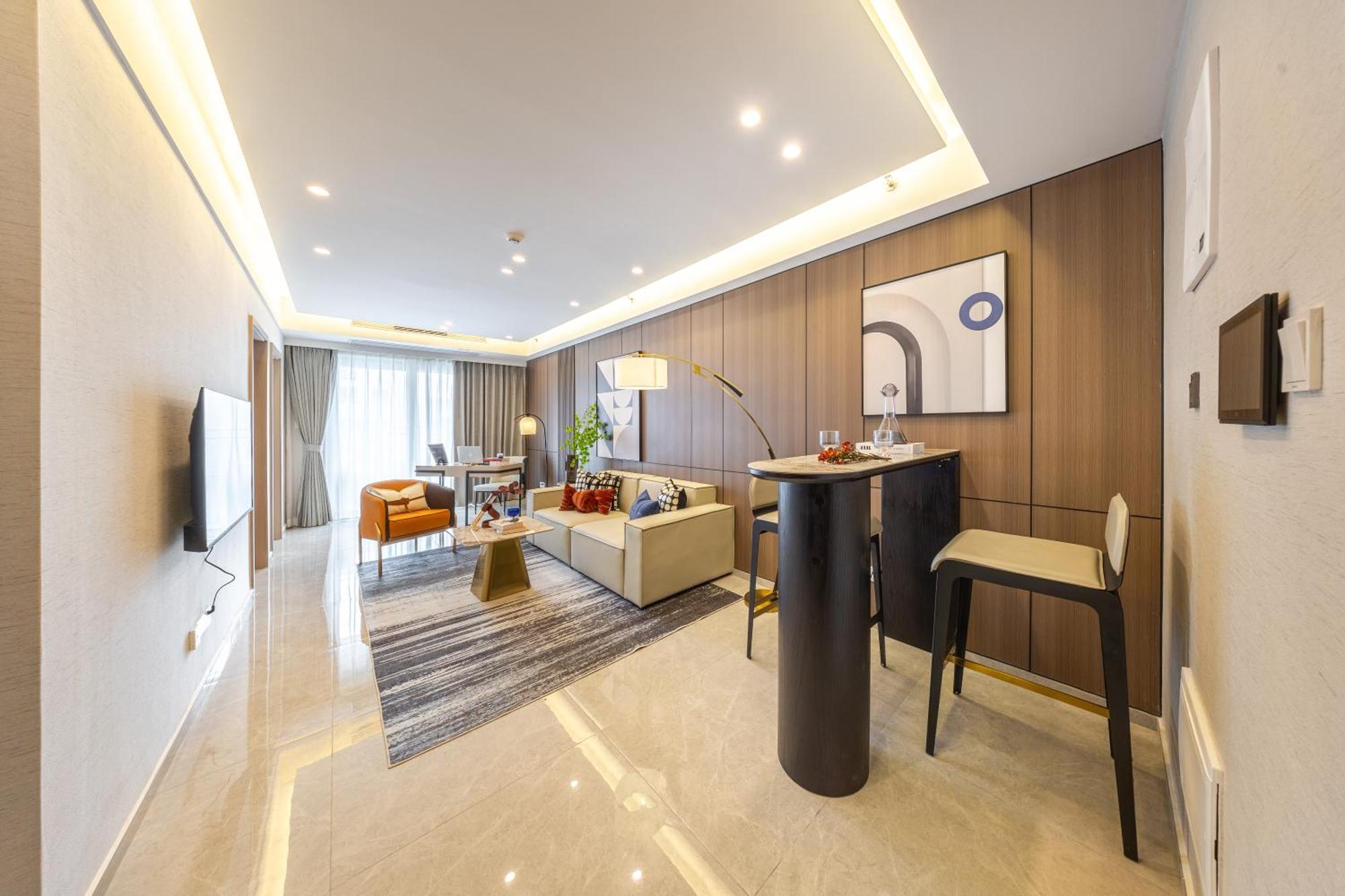 Boruisi Video And Audio Light House - Shenzhen Convention And Exhibition Center Gangxia Metro Station Apart otel Dış mekan fotoğraf