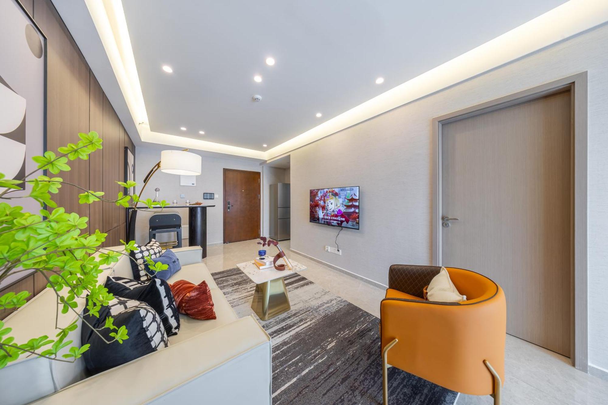 Boruisi Video And Audio Light House - Shenzhen Convention And Exhibition Center Gangxia Metro Station Apart otel Dış mekan fotoğraf