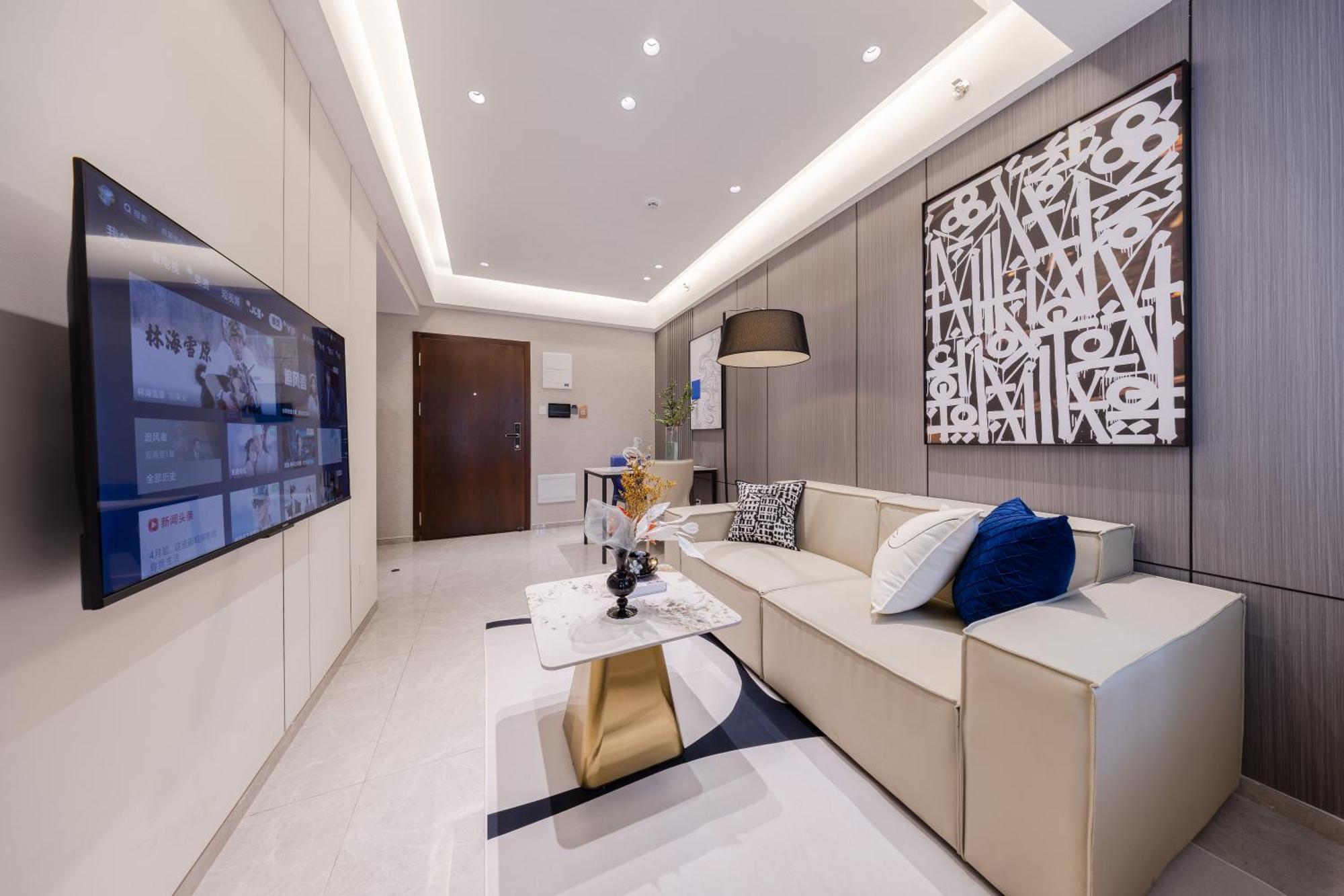 Boruisi Video And Audio Light House - Shenzhen Convention And Exhibition Center Gangxia Metro Station Apart otel Dış mekan fotoğraf